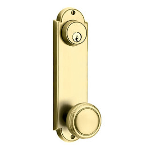 Emtek 8856US3 Lifetime Brass Delaware Style 5-1/2" C-to-C Dummy, Pair Sideplate Lockset