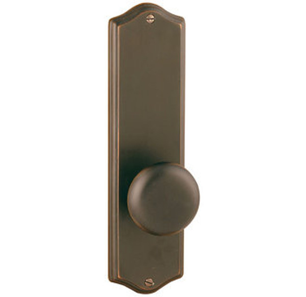 Emtek 8811US10B Oil Rubbed Bronze Colonial Style Non-Keyed Privacy Sideplate Lockset