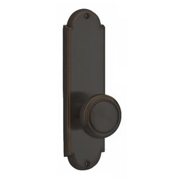 Emtek 8856US10B Oil Rubbed Bronze Delaware Style 5-1/2" C-to-C Dummy, Pair Sideplate Lockset