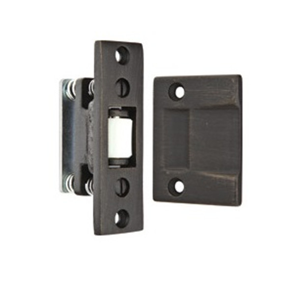 Emtek 8801US10B Oil Rubbed Bronze Roller Catch with Strikes and Screws