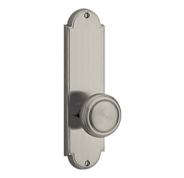 Emtek 8816US15A Pewter Delaware Style Non-Keyed Privacy Sideplate Lockset