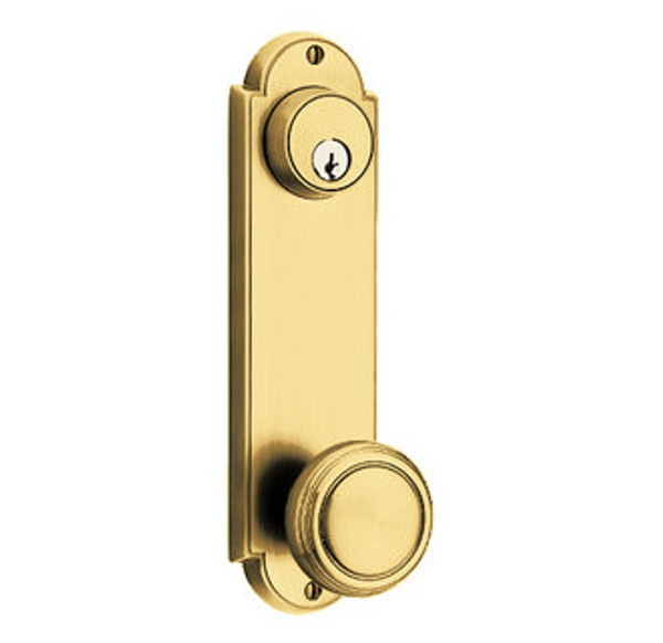 Emtek 8996US7 French Antique Delaware Style 5-1/2" C-to-C Passage/Single Keyed Sideplate Lockset