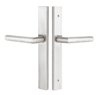 Emtek 9046SS Brushed Stainless Steel 1-1/2" x 11" Style Non-Keyed Dummy, Pair Narrow Sideplate Lockset