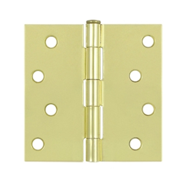 Emtek 91014US7 French Antique 4" Square Corner Residential Duty, Plain Bearing Plated Steel Hinge