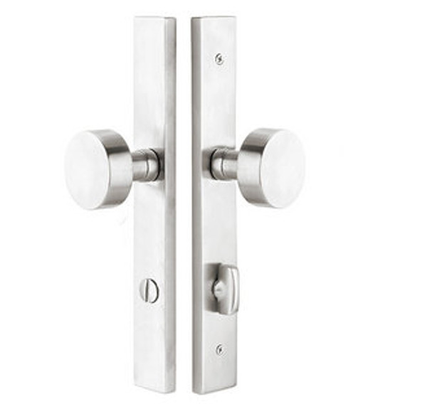 Emtek 9243SS Brushed Stainless Steel 1-1/2" x 11" Style Non-Keyed Thumbturn Privacy Narrow Sideplate Lockset