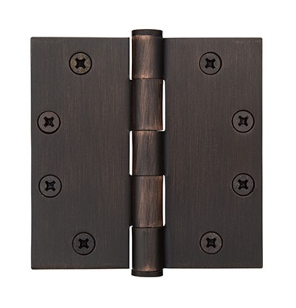 Emtek 92015US10B Oil Rubbed Bronze 4-1/2" Square Corner Heavy Duty, Plain Bearing Plated Steel Hinge