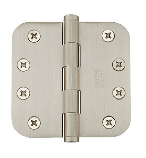 Emtek 92034US15A Pewter 4" 5/8" Radius Corner Heavy Duty, Plain Bearing Plated Steel Hinge