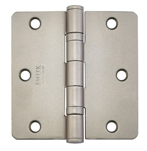 Emtek 94023US19 Flat Black 3-1/2" 1/4 Radius Corner Heavy Duty, Ball Bearing Plated Steel Hinge