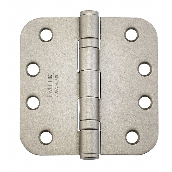 Emtek 94034US15A Pewter 4" 5/8" Radius Corner Heavy Duty, Ball Bearing Plated Steel Hinge