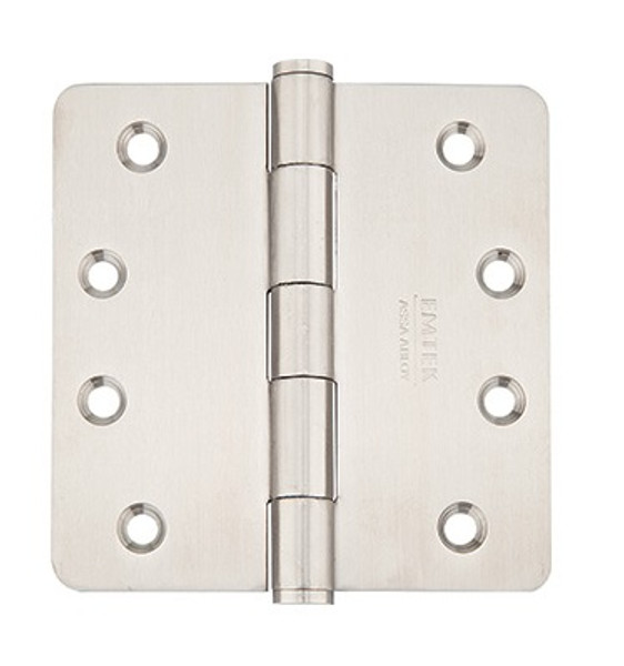 Emtek 9812432D Stainless Steel 4" 1/4" Radius Corner Residential Duty, Plain Bearing Hinge