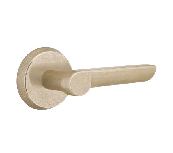 Emtek AR-TWB-PRIV Tumbled White Bronze Aurora Privacy Lever with Your Choice of Rosette