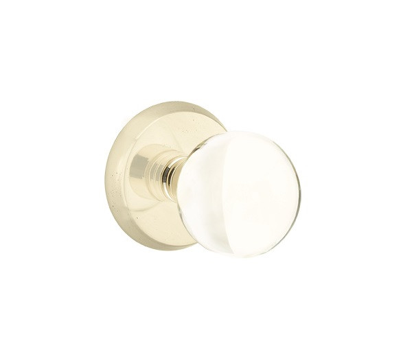 Emtek BL-TWB-PASS Tumbled White Bronze Bristol Glass Passage Knob with Your Choice of Rosette