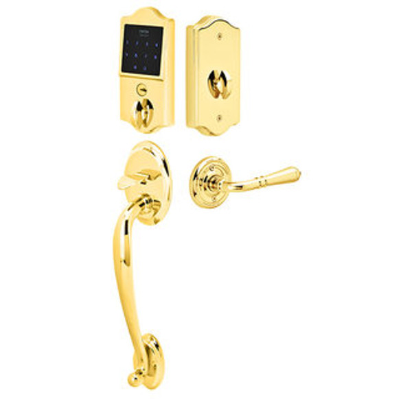 Emtek E4010XXXUS3 Lifetime Brass EMTouch Brass Dummy Keypad Style Entryset with Your Choice of Handle