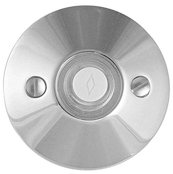 Emtek 2457US15 Satin Nickel Doorbell Button with Modern Rosette