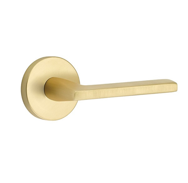 Emtek HLO-US4-PRIV Satin Brass Helios Privacy Lever with Your Choice of Rosette