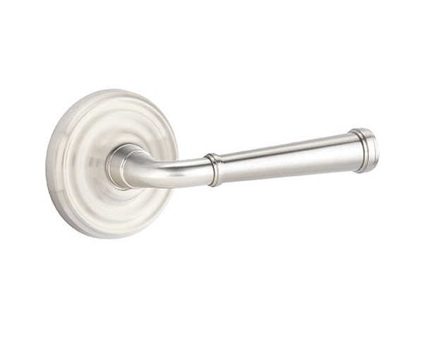 Emtek ME-US15-PASS Satin Nickel Merrimack Passage Lever with Your Choice of Rosette