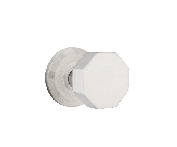 Emtek S200-XX-OK-SS Stainless Steel Octagon Privacy Knob with Your Choice of Rosette