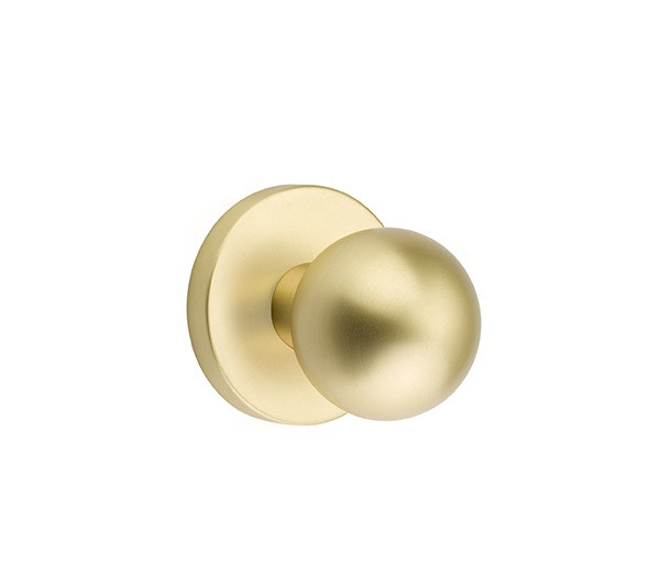 Emtek OR-US4-PHD Satin Brass Orb (Pair) Half Dummy Knobs with Your Choice of Rosette