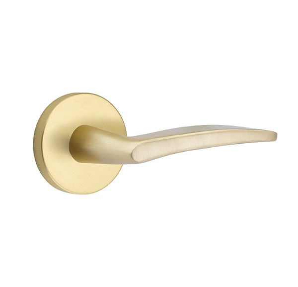 Emtek POS-US4-PASS Satin Brass Poseidon Passage Lever with Your Choice of Rosette