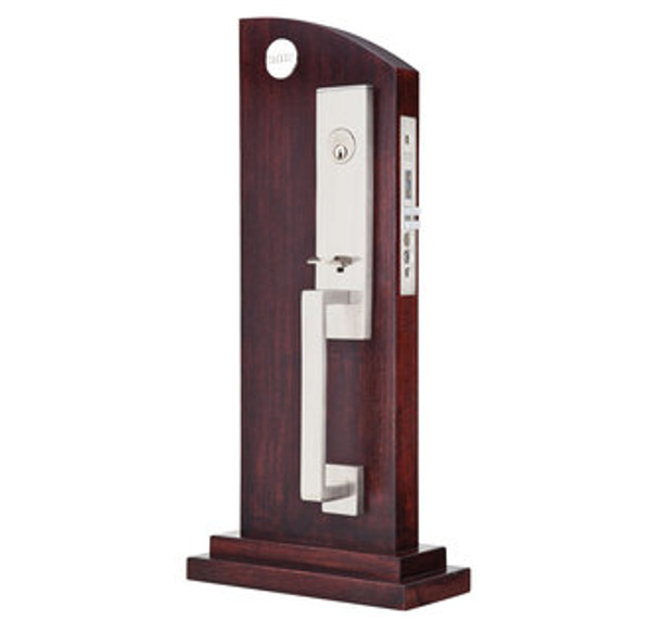 Emtek S3301SS Brushed Stainless Steel Mormont Style Single Cylinder Mortise Entryset with your Choice of Handle