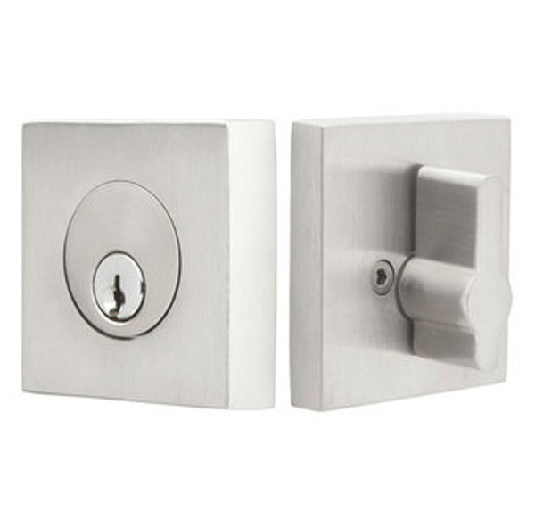 Emtek S50003SS Brushed Stainless Steel Square Style Single Cylinder Deadbolt