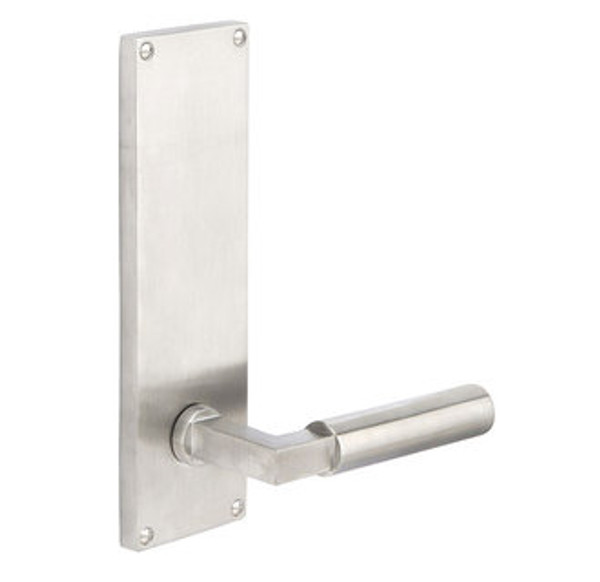 Emtek S800SS Brushed Stainless Steel Style Non-Keyed Dummy, Pair Sideplate Lockset