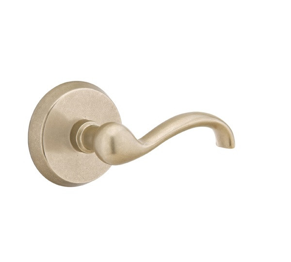 Emtek TT-TWB-PRIV Tumbled White Bronze Teton Privacy Lever with Your Choice of Rosette