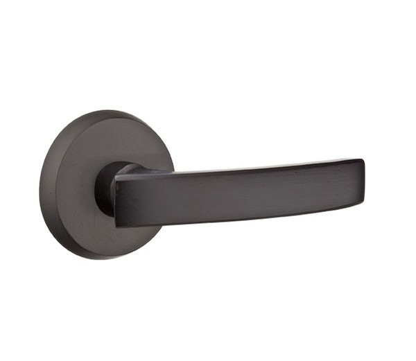 Emtek YM-FB-PRIV Flat Black Yuma Privacy Lever with Your Choice of Rosette