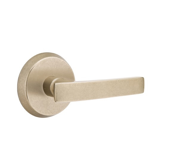 Emtek YM-TWB-PASS Tumbled White Bronze Yuma Passage Lever with Your Choice of Rosette
