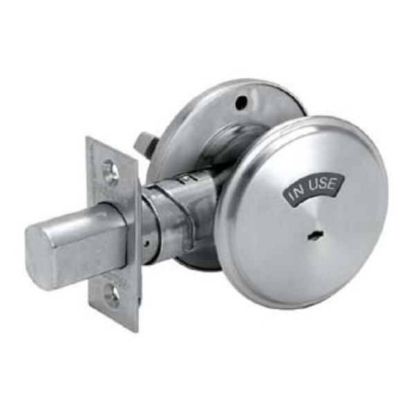 Falcon D271-626 Satin Chrome Thumbturn Inside x Occupancy Indicator Deadbolt