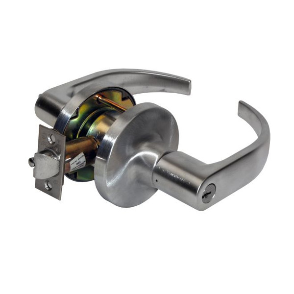 Falcon T501PQ625 T Series Entry Quantum Lever Lock with C Keyway KD 23981145 Latch 5164 Strike Bright Chrome Finish