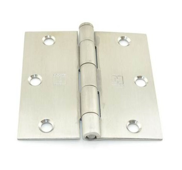 Hager 154131232 Bright Stainless Steel 3-1/2" Full Mortise Residential Hinge