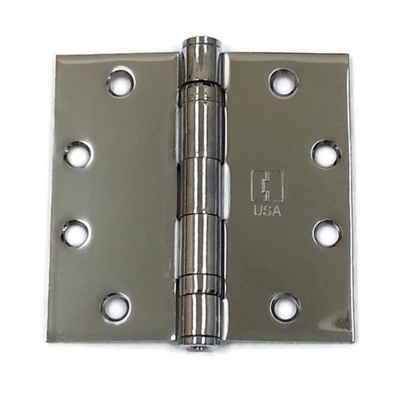 Hager BB127941226 Polished Chrome 4-1/2" Steel Full Mortise Ball Bearing Architectural Hinge