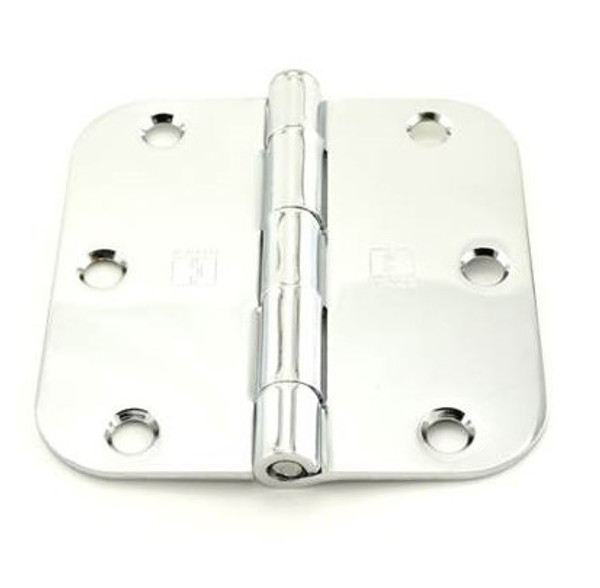 Hager RC154231232 Bright Stainless Steel 3-1/2" Full Mortise 5/8" Radius Residential Hinge