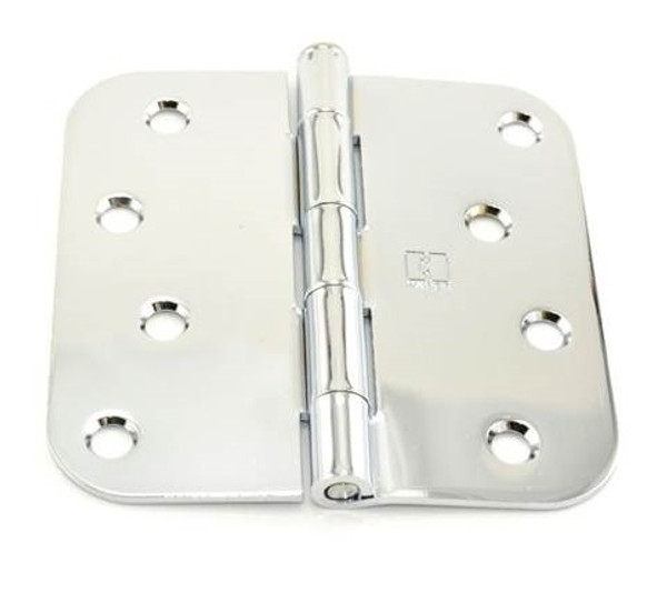 Hager RC1542432 Bright Stainless Steel 4" Full Mortise 5/8" Radius Residential Hinge