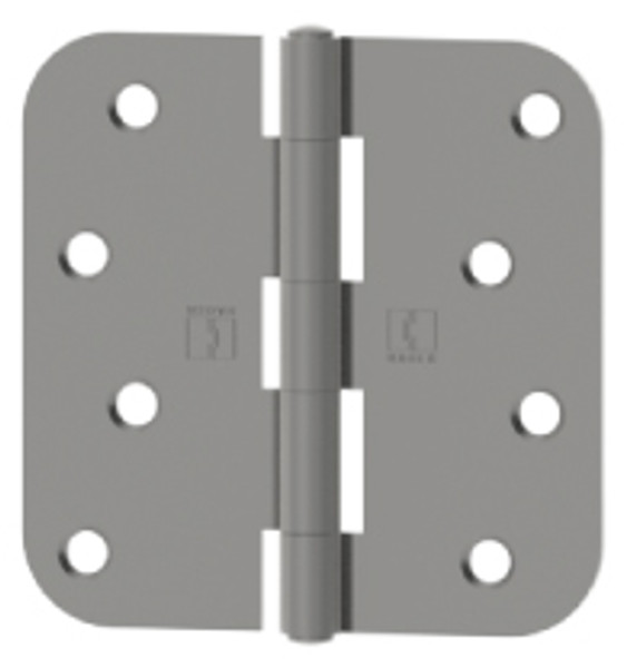 Hager RC1846426D Satin Chrome 4" Full Mortise 5/8" Radius Steel Residential Hinge with Riveted Pin