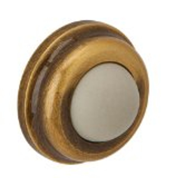 Ives WS404-US5 Antique Brass Small 1" Diameter Wall Stop Convex Rubber