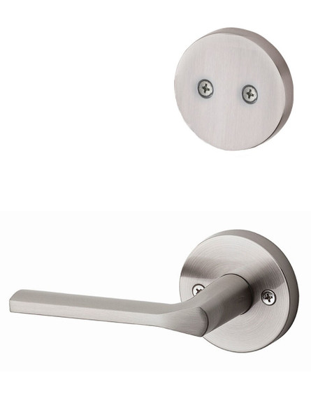 Kwikset 968LSLRDT-15 Satin Nickel Dummy Handleset with Libson Lever with Round Rosette (Interior Side Only)