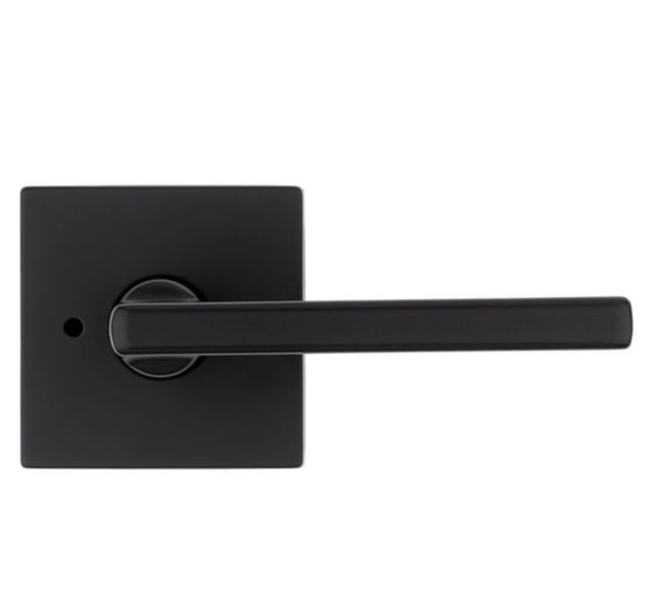 Kwikset 730HFLSQT-514 Iron Black Halifax Privacy Lever with Square Rose