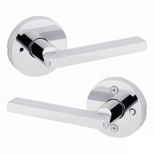 Kwikset 730HFLRDT-26 Polished Chrome Halifax Privacy Lever with Round Rose