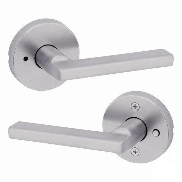 Kwikset 730HFLRDT-26D Satin Chrome Halifax Privacy Lever with Round Rose