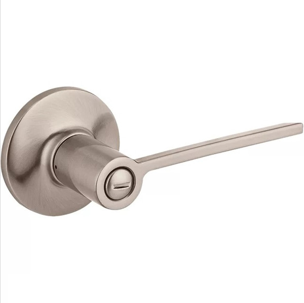 Kwikset 408PLL-15 Satin Nickel Palmina Privacy Lever