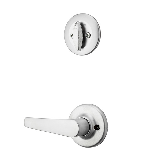 Kwikset 604DL-26D Satin Chrome Delta Lever Single Cylinder Handleset (Interior Side Only)