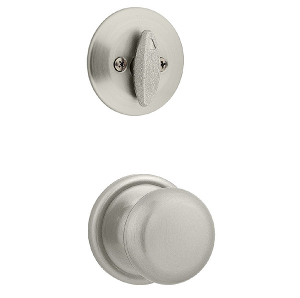 Kwikset 604H-15 Satin Nickel Hancock Knob Single Cylinder Handleset (Interior Side Only)