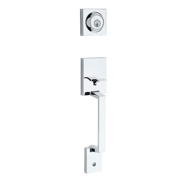 Kwikset 687AMD/966P-26 Polished Chrome Amador Single Cylinder Handleset with Polo Knob