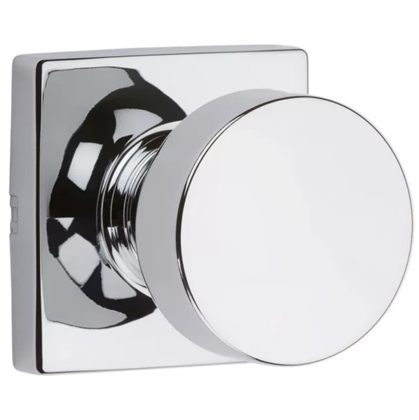 Kwikset 720PSKSQT-26 Polished Chrome Pismo Passage Knob with Square Rose