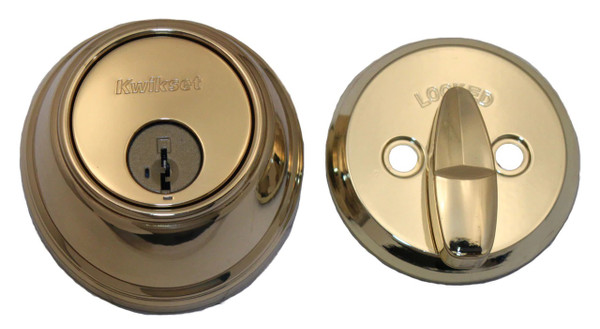 Kwikset 816-3 Bright Brass Key Control Single Cylinder Deadbolt