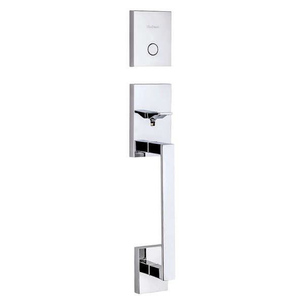 Kwikset 819SCE/973LSLSQT-26 Polished Chrome San Clemente Dummy Handleset with Libson Lever and Square Rose
