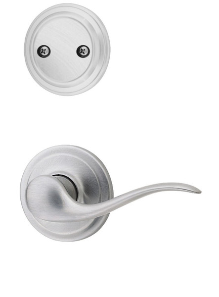 Kwikset 968TNLLH-26D Left Hand Tustin Lever Interior Dummy Handleset Trim Satin Chrome Finish