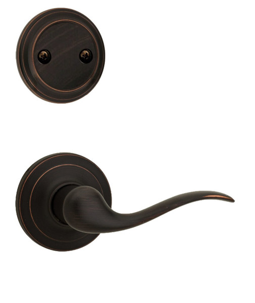Kwikset 968TNLLH-11P Left Hand Tustin Lever Interior Dummy Handleset Trim Venetian Bronze Finish